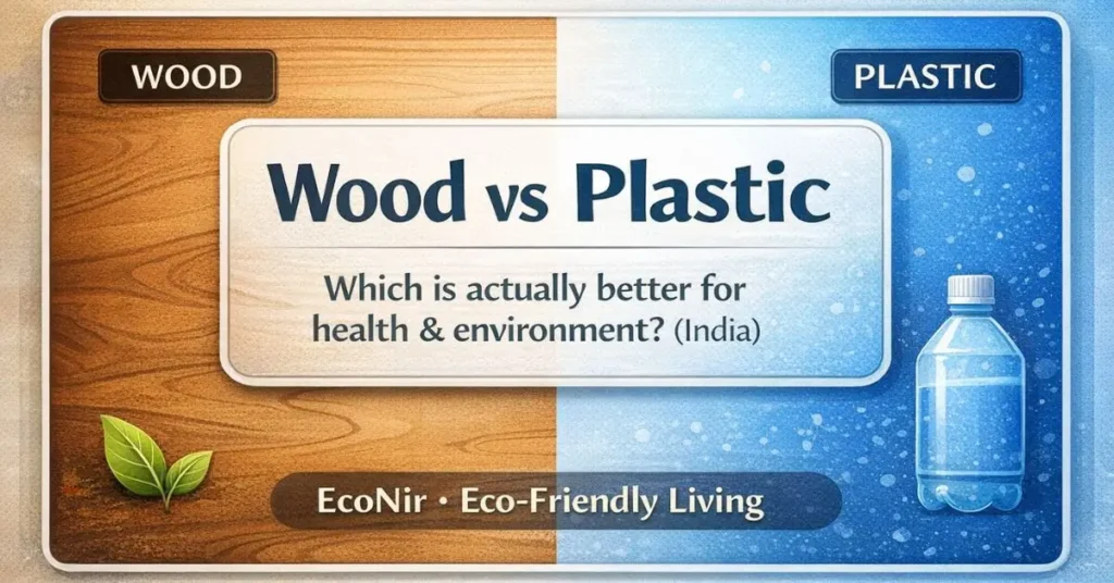 Wood vs Plastic comparison for health and environment in India – EcoNir sustainable living guide 2026