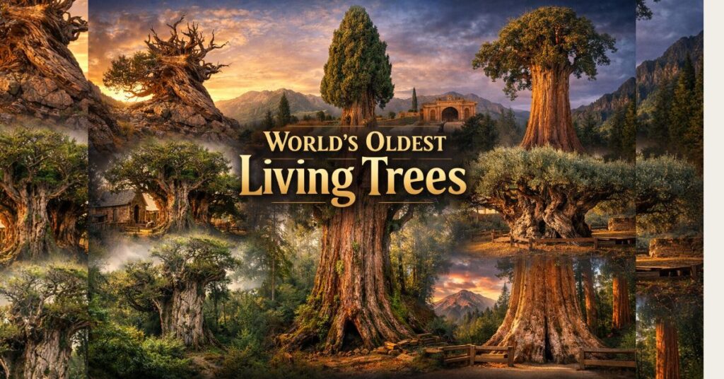 World’s Oldest Living Trees featuring ancient trees from different parts of the world